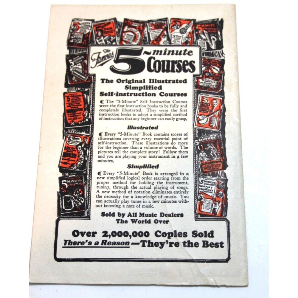 Illustrated 5 Minute Ukulele Course 1927 Vintage Instruction Music Method Guide - Picture 8 of 8